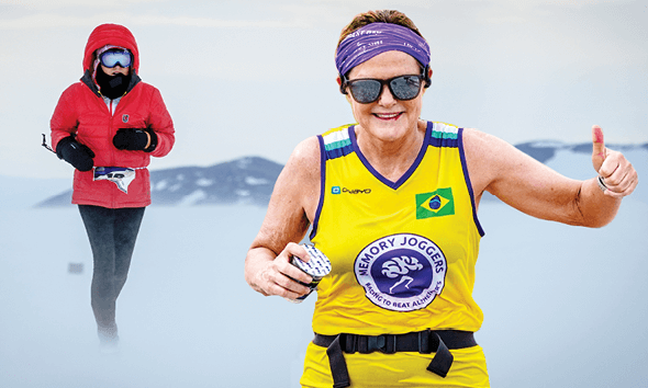 Image of a woman running a marathon