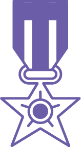 Icon of a veteran badge