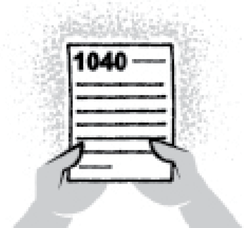 Icon of a tax form