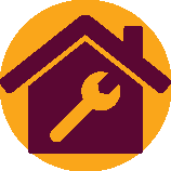 Icon of a house and wrench