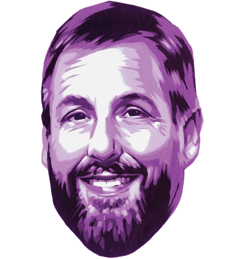 Portrait of Adam Sandler’s face