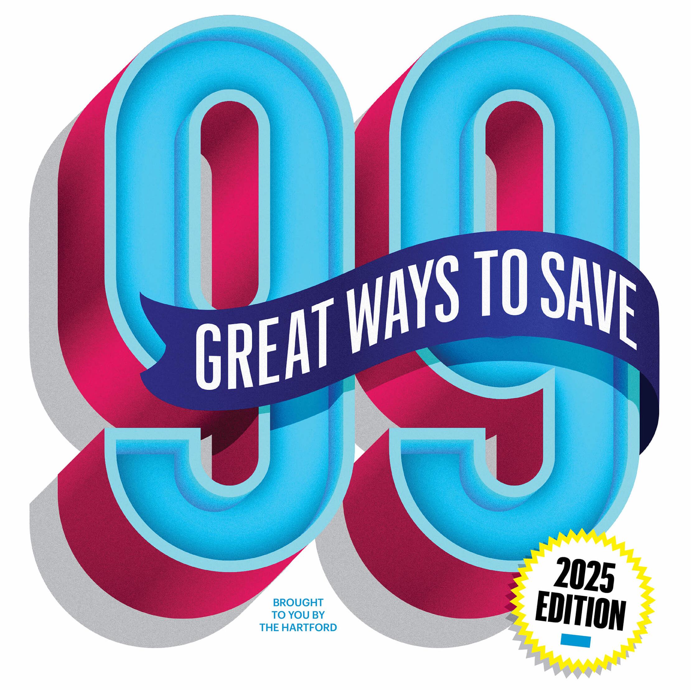 Numeral 99 with a banner touting Great Ways to Save.