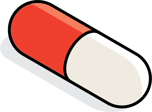 Illustration of antidepressant pill.