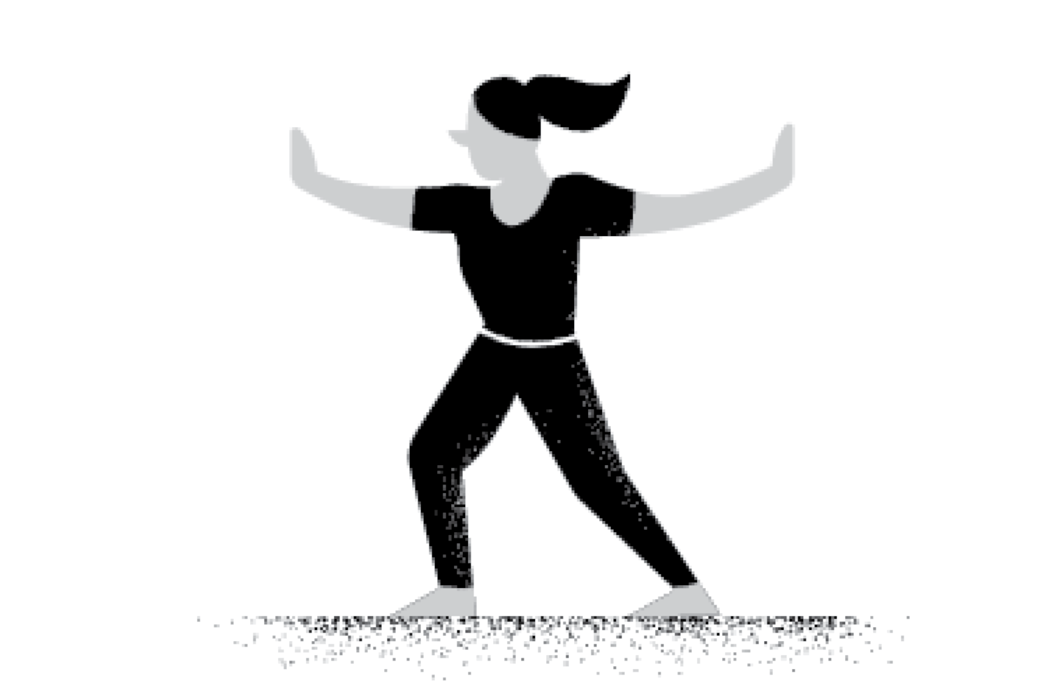 Icon of a woman doing tai chi