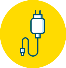 Icon of a charging cord