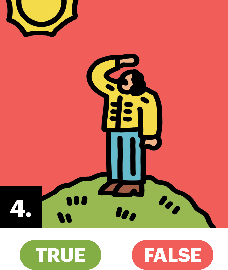 Illustration of Ringo Starr looking at the sun
