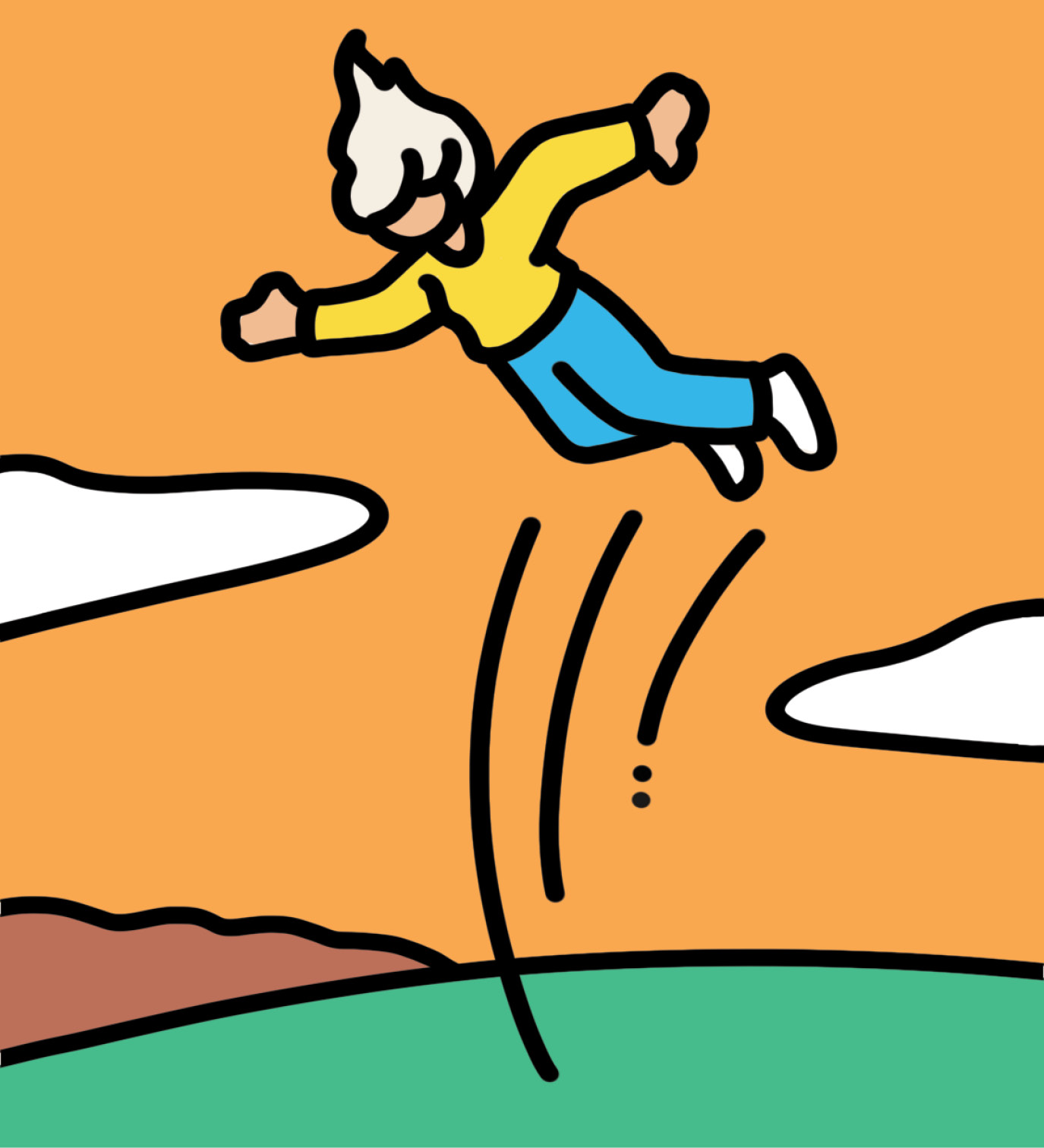 A woman levitating&nbsp;