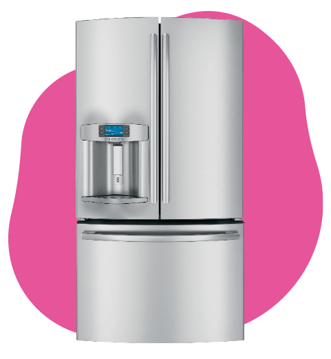 Photo of a stainless steel refrigerator 