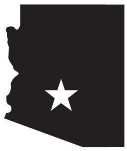 Black icon of Arizona silhouette