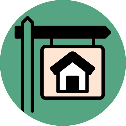 Icon of house for sale sign