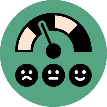 Icon of credit score scale