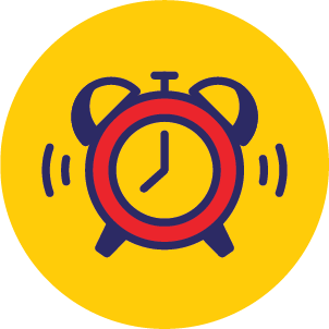 Icon of an alarm clock