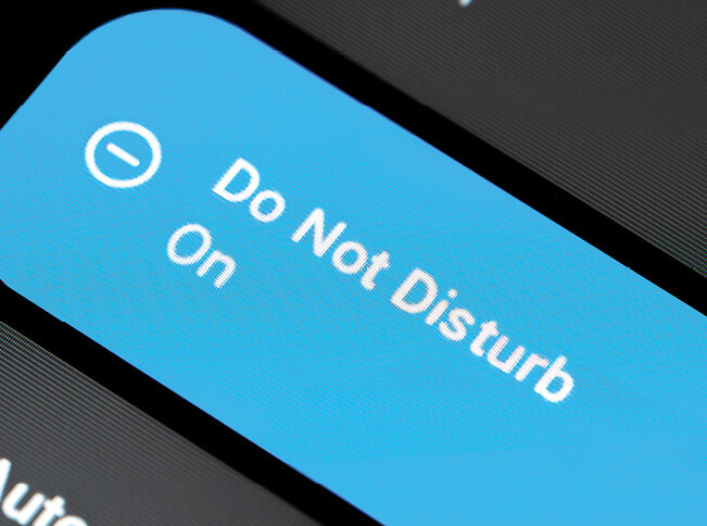 Photo of Do Not Disturb setting on cell phone