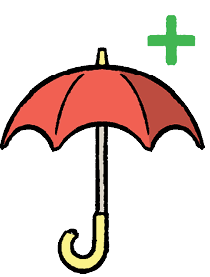 Icon of an umbrella