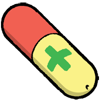 Icon of a pill capsule