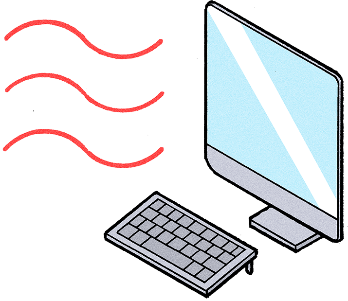 Illustration of a desktop computer