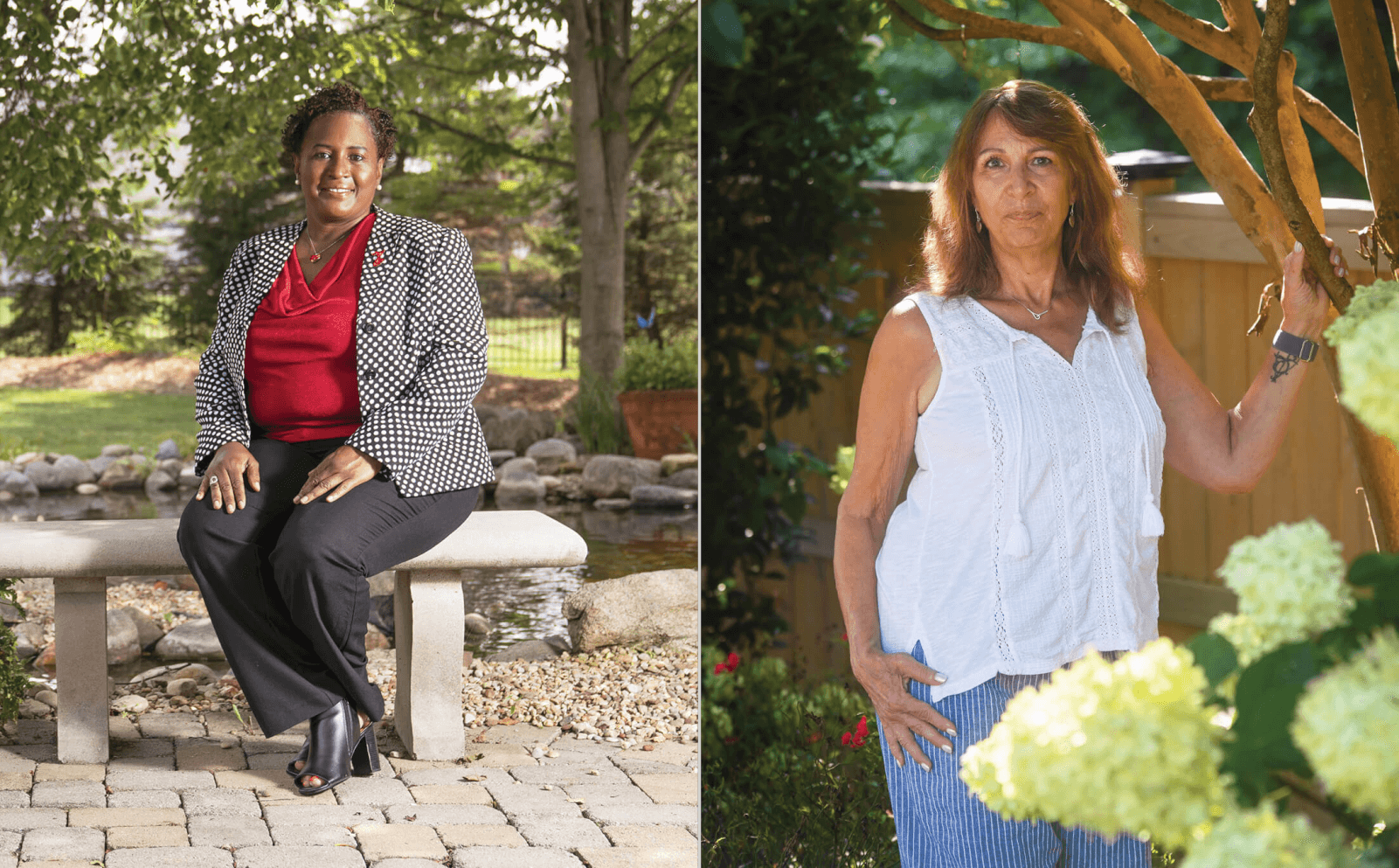 Side-by-side photos of Dawn Turnage and Lisa Wolff