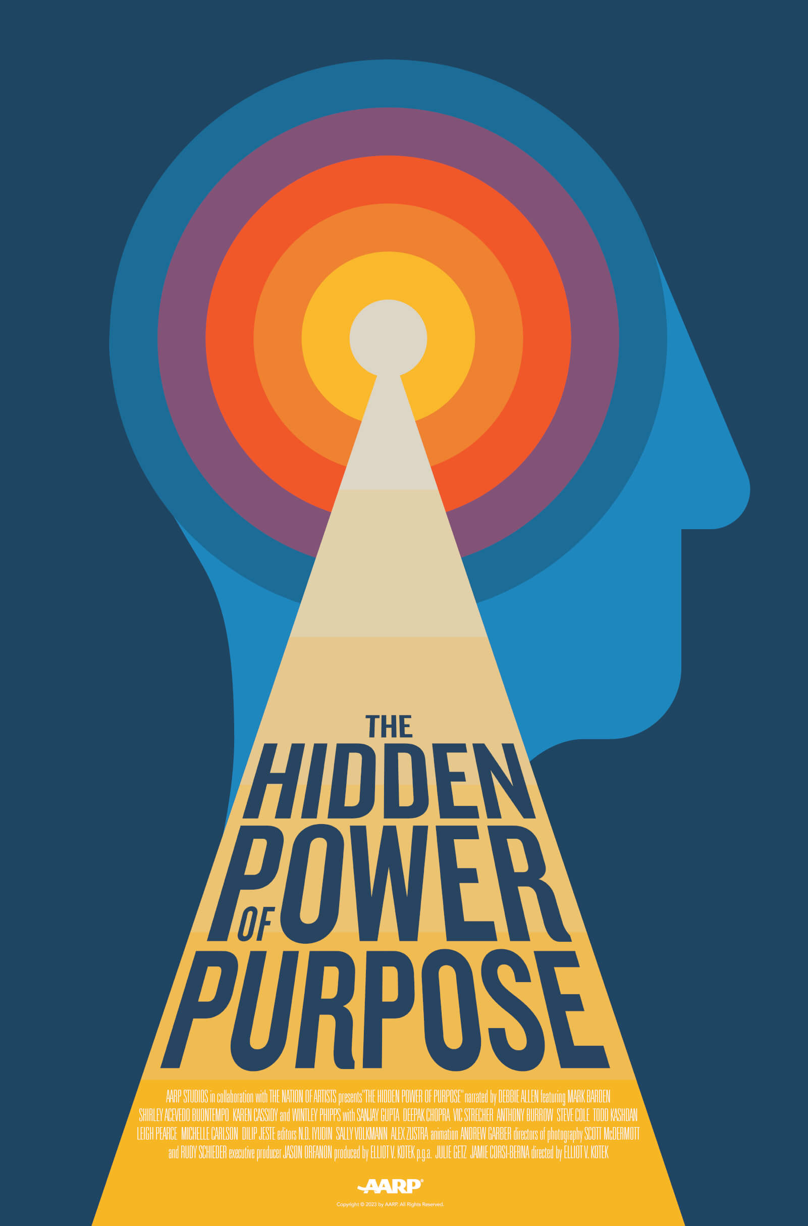 A colorful poster for the movie THE HIDDEN POWER OF PURPOSE