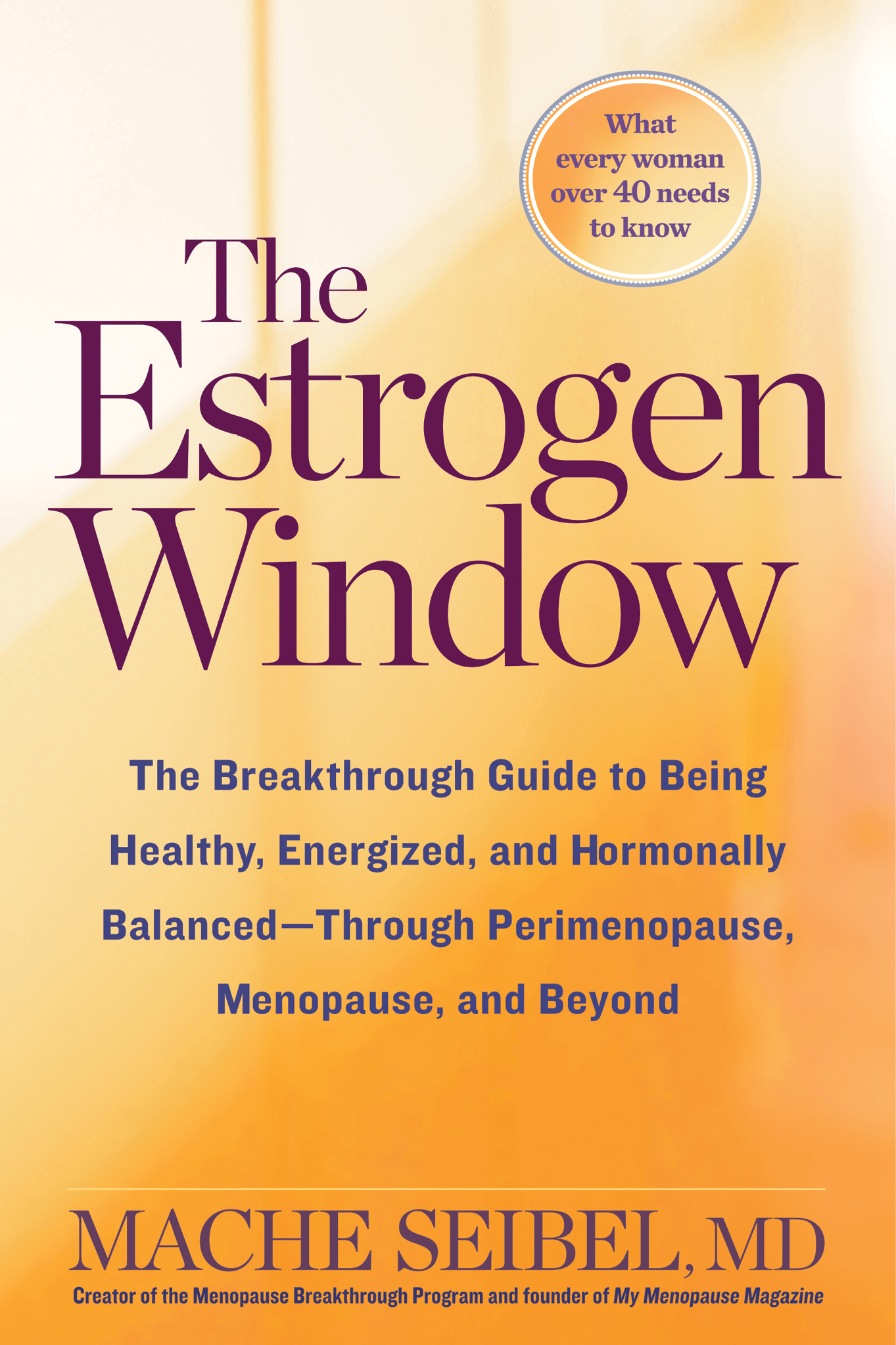 A book cover of The Estrogen Window by Mache Seibel, MD.