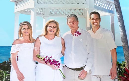 Photo of the Harney family in TCI