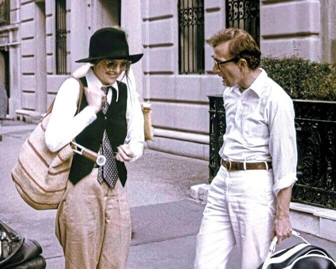 Photo of Diane Keaton and Woody Allen in a scene from the movie Annie Hall