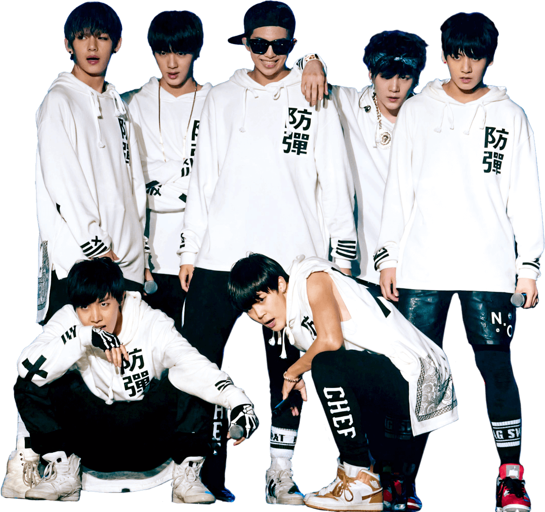 Photo of Korean musical group BTS