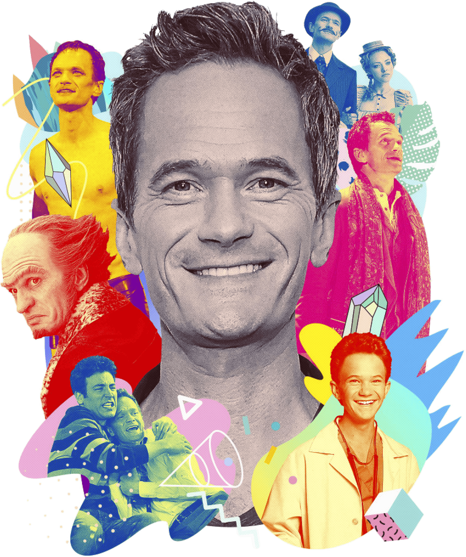 Photo montage of Neil Patrick Harris