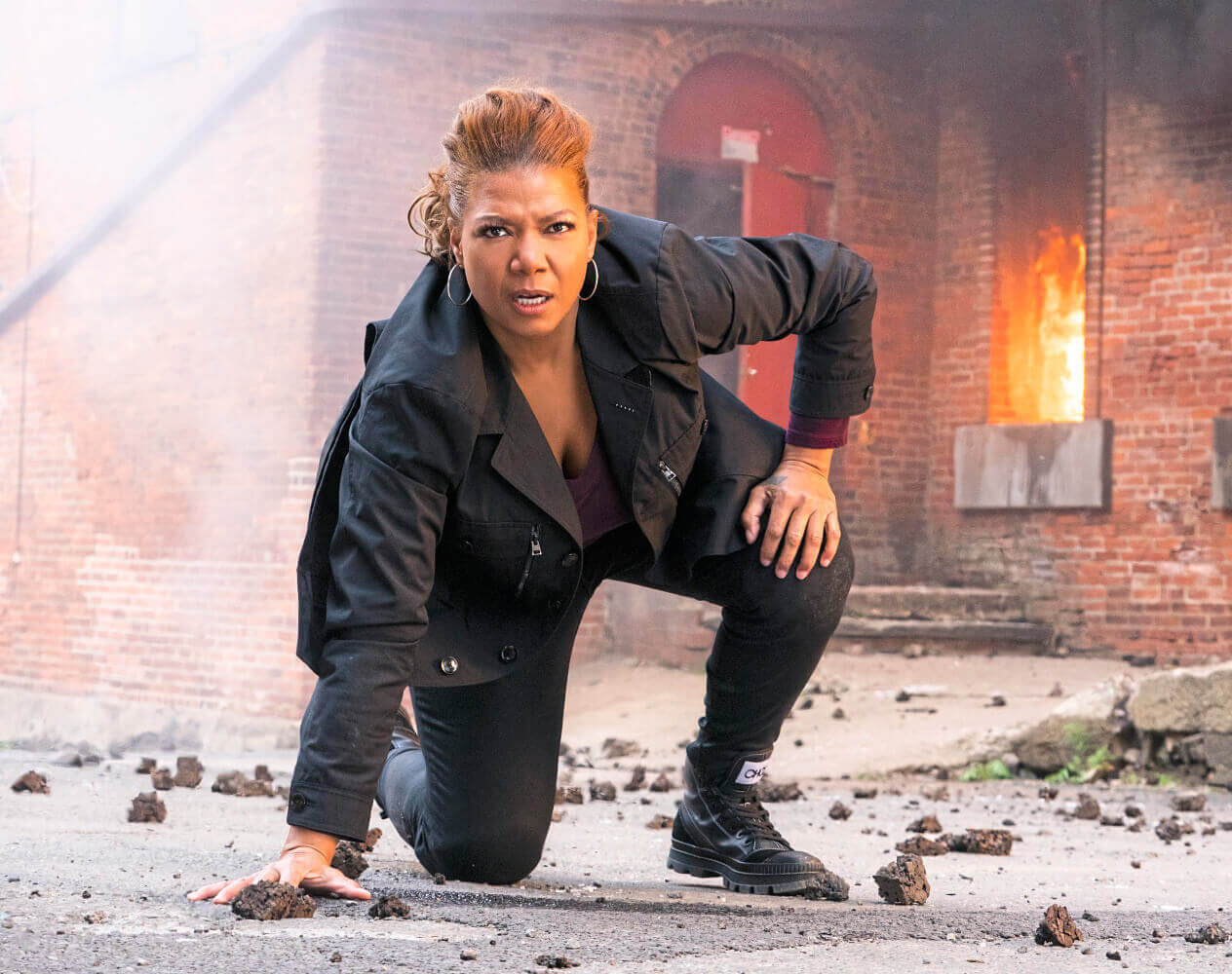 Photo of Queen Latifah in a scene from the TV show The Equalizer