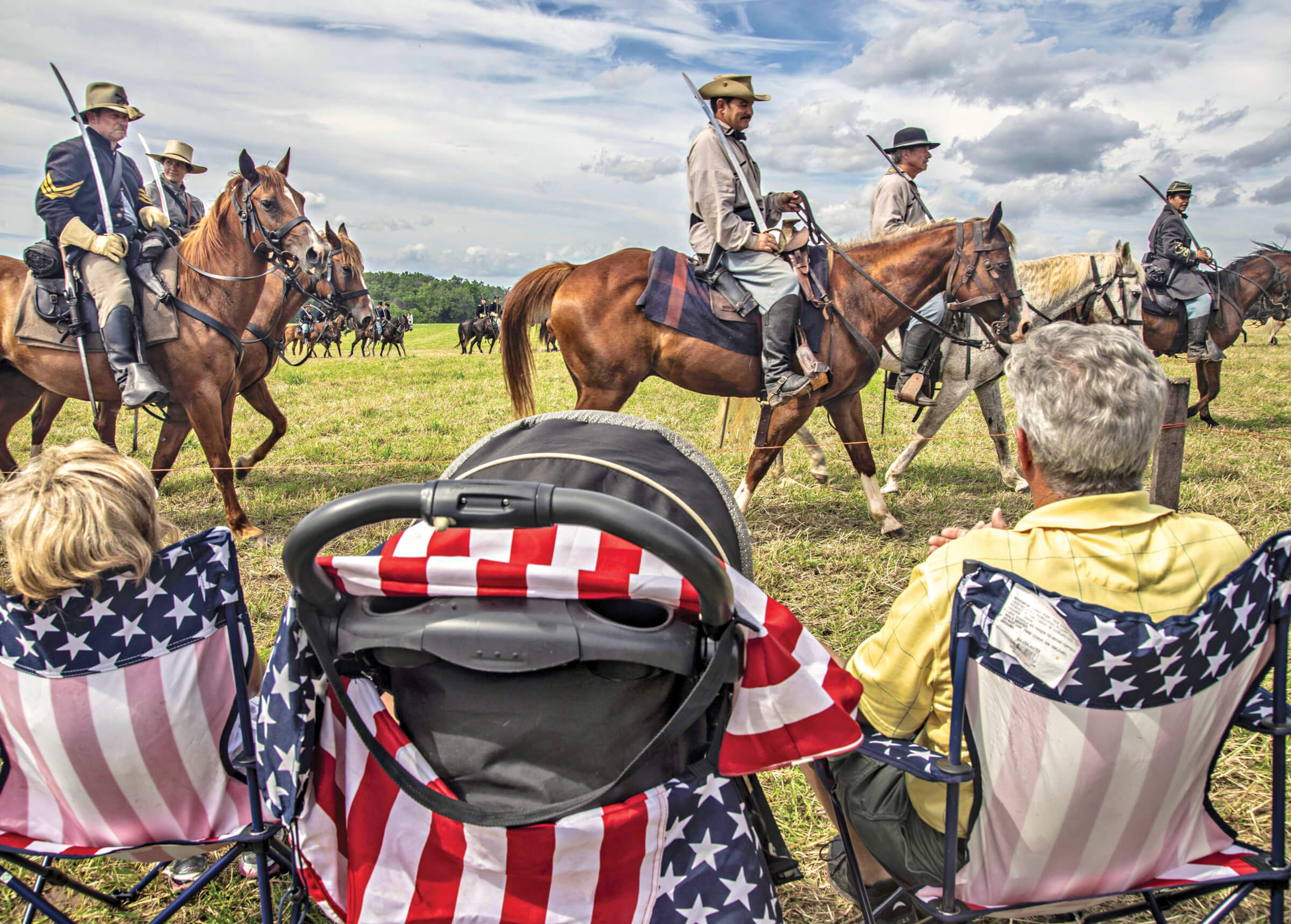 Photo of a Civil War reenactment