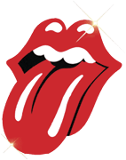 Illustration of the Rolling Stones' tongue and lips logo