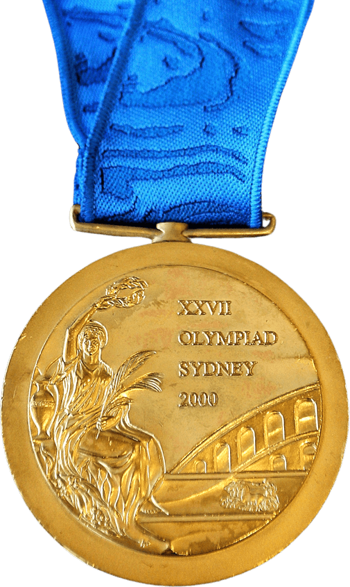 Photo of a 2000 Sydney Olympics gold medal