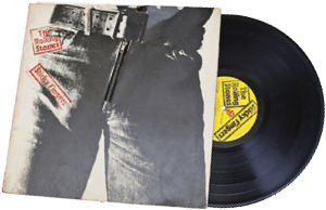 Photo of the zippered album cover for Sticky Fingers