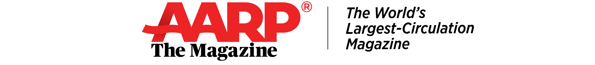 Red and black AARP The Magazine logo