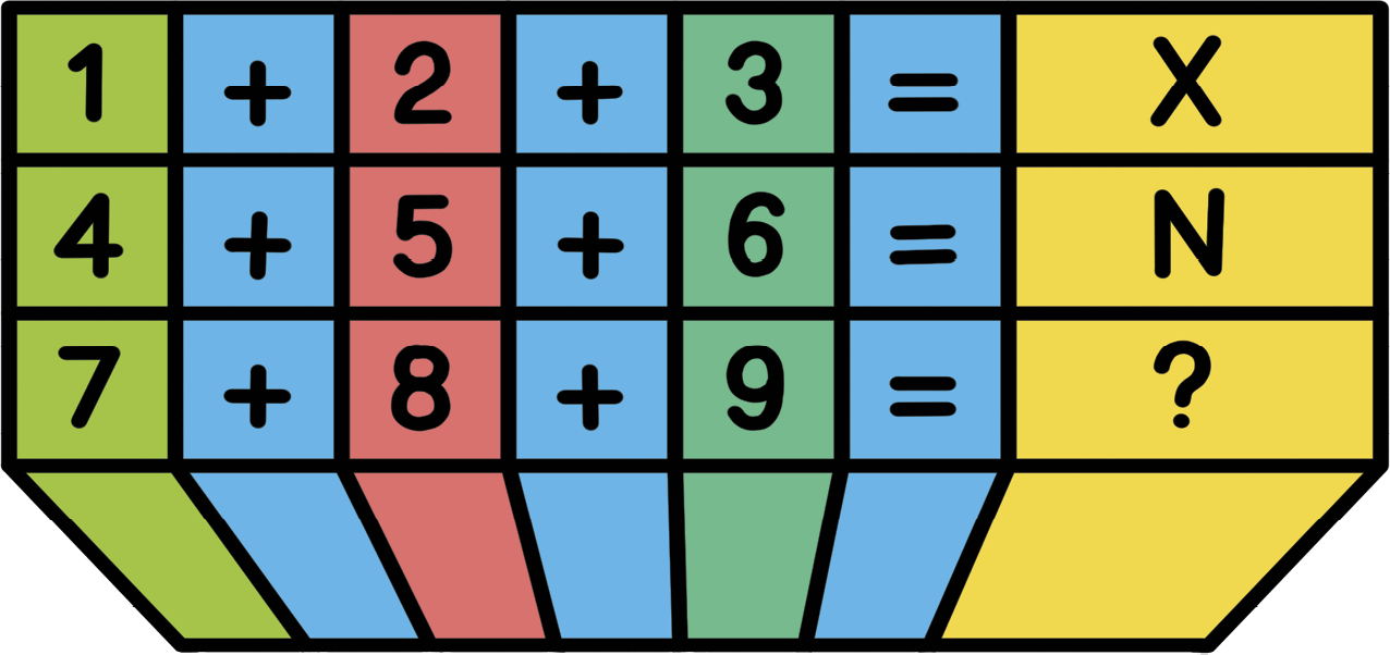 Illustration of a number puzzle