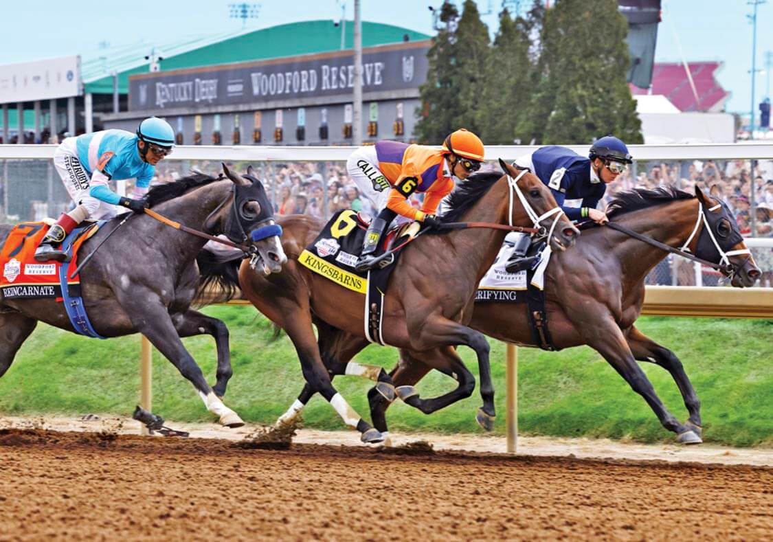 Photo of horses running in the 2023 Kentucky Derby