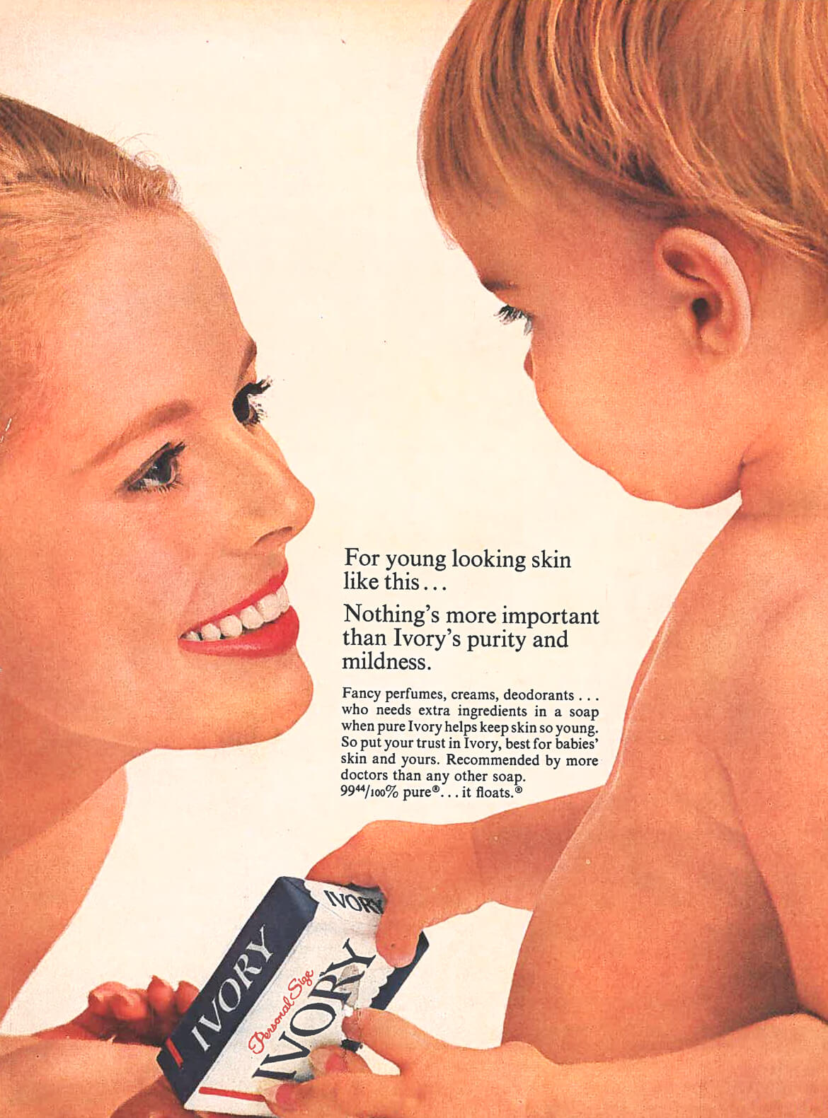 Photo of Brooke Shields in a 1966 ad for Ivory Soap