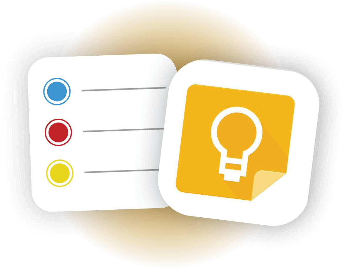 Side-by-side app icons displaying a to-do list and a lightbulb