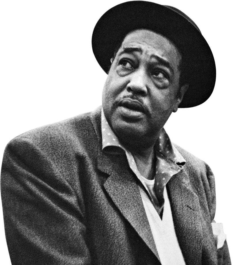 Black and white photo of Duke Ellington