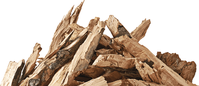 Photo of a pile of small pieces of wood