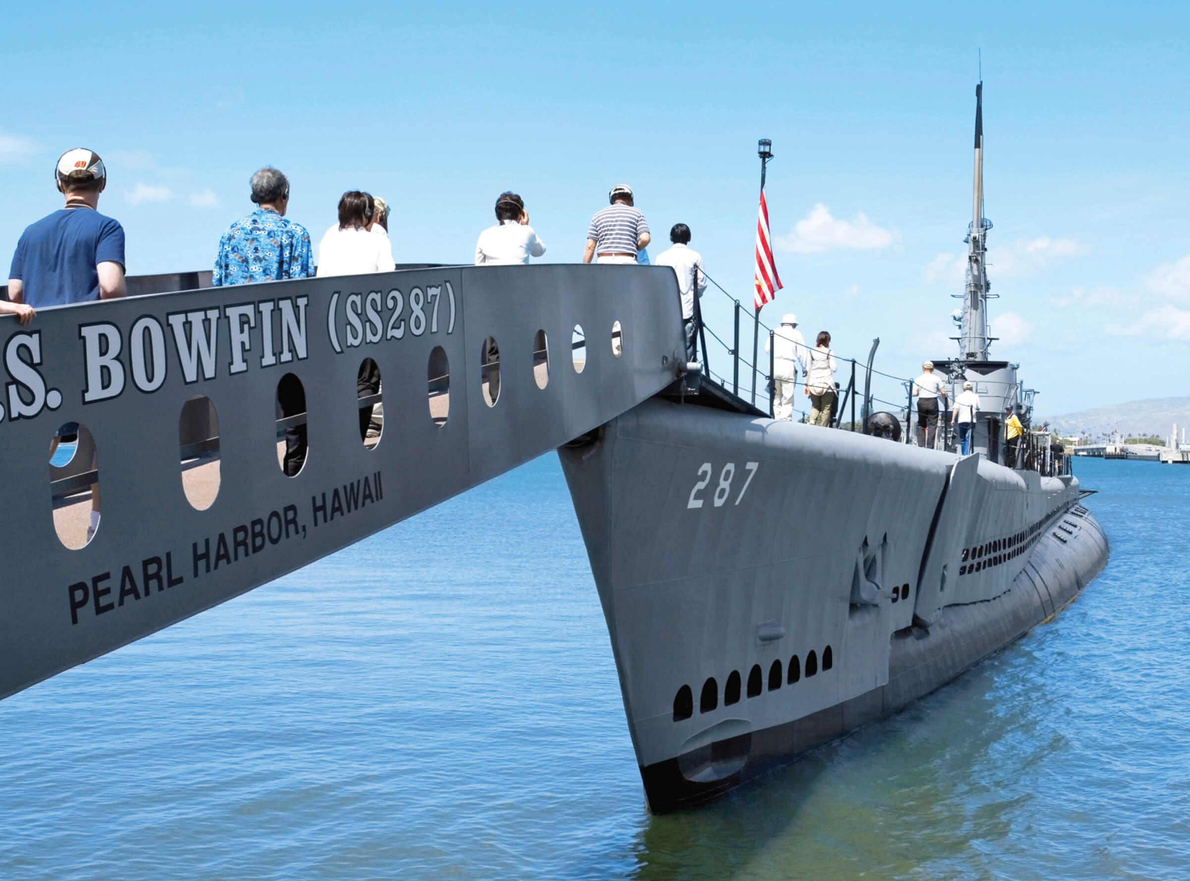 Photo of visitors at the USS Bowfin