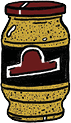 Illustration of whole grain mustard