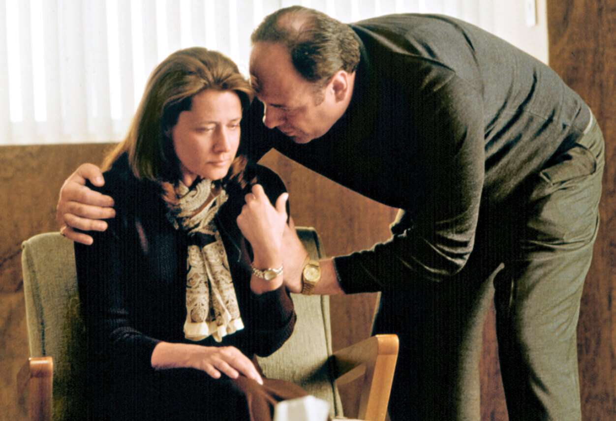 Photo of Bracco with James Gandolfini in The Sopranos