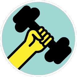 Icon of a dumbbell