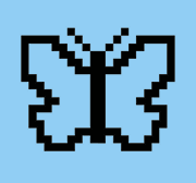 Blue butterfly icon