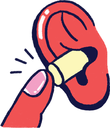 Illustration of ear plugs