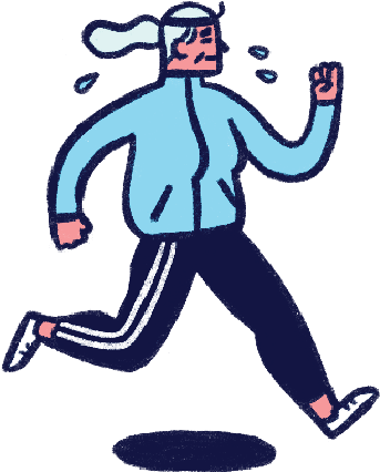 Illustration of a woman running