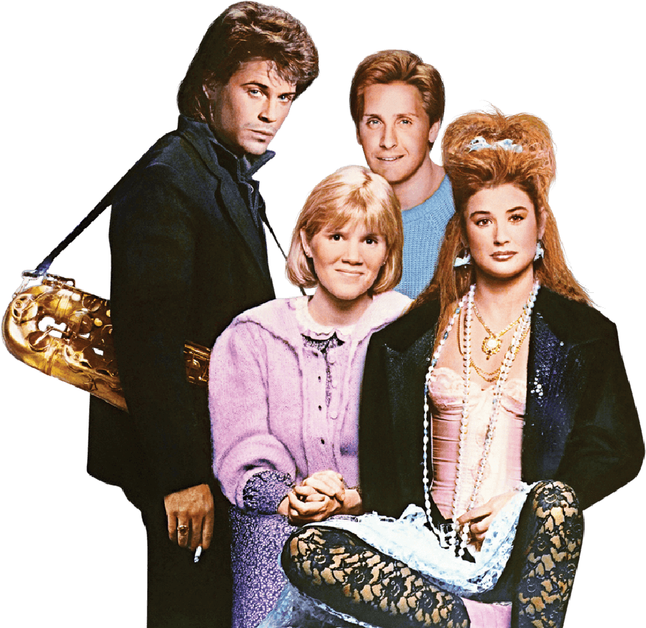 Photo of Lowe with St. Elmo's Fire cast