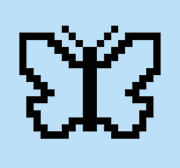 Blue butterfly icon