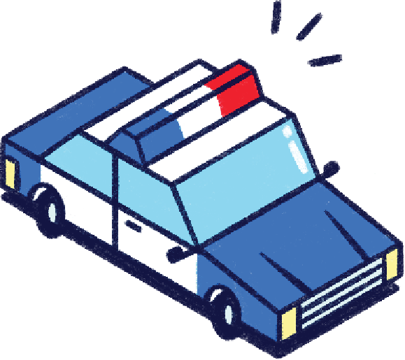 Illustration of a cop car