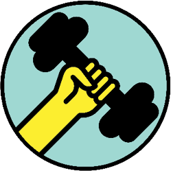 Icon of a dumbbell